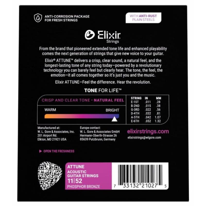 Elixir ATTUNE Acoustic 21027 (011-052) back